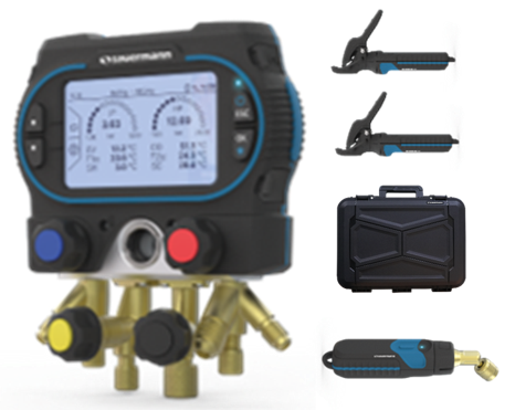 [Si-RM450K5] Si-RM450 Digital Refrigerant Manifold kit 5 (with Probes & Vac Stat)