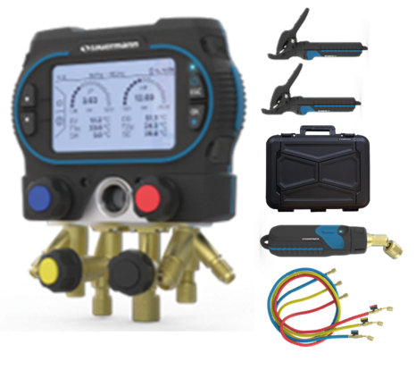 [Si-RM450K6] Si-RM450 Digital Refrigerant Manifold kit 6 (with Probes, Hoses & Vac Stat)