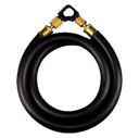 MegaFlow Hose: 6-foot 1'2" Dia., Black with 3/8" and 1/2" fittings