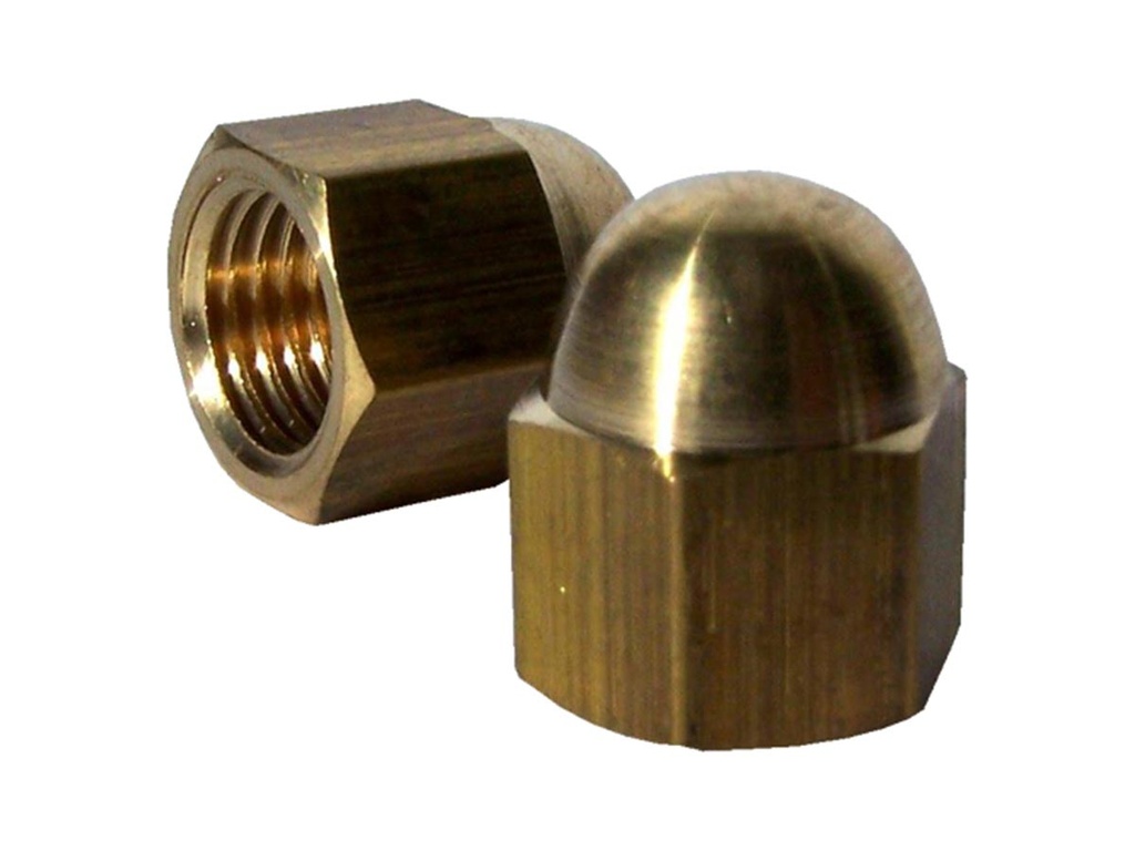 [275-08] Female Flare Cap (Brass) 1/2 FSAE