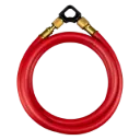MegaFlow Hose: 6-foot, 3/8" Dia., Red, with 3/8" and 1/4" fittings