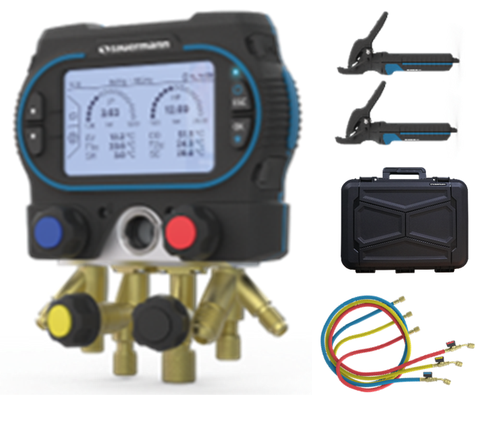 [Si-RM450K4] Si-RM450 Digital Refrigerant Manifold kit 4 (with Probes & Hoses)
