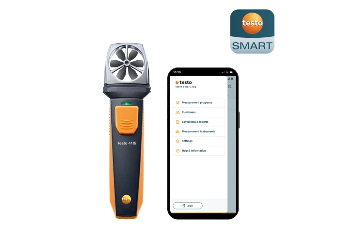 [TT-0560 1410] testo 410i - vane anemometer with smartphone operation
