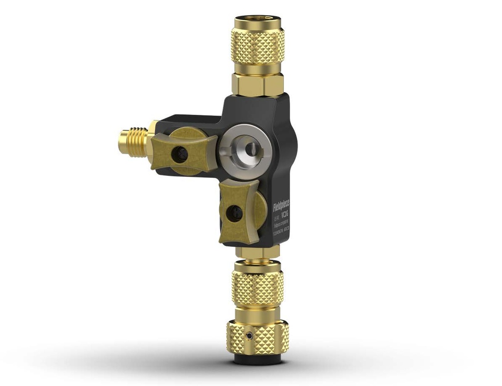 Fieldpiece VC2GE- 1/4" + 5 1/6" Valve Core Removal Tool Dual Valve with Sight Glass