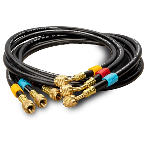 [FP-HR3] Fieldpiece 3 x Premium Black Refrigerant Hoses [1.5mtr] with 1/4" Fittings