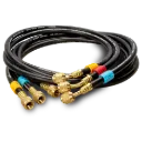 Fieldpiece 3 x Premium Black Refrigerant Hoses [1.5mtr] with 1/4" Fittings