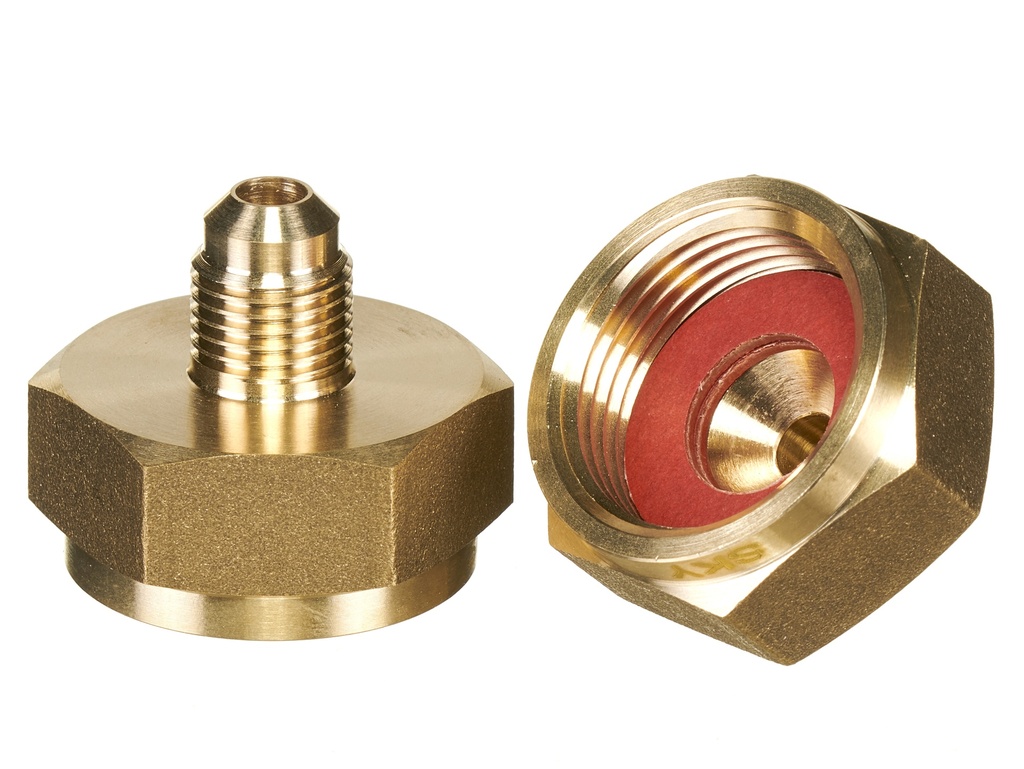 [203-0412] Cylinder Adaptor (Brass) - 1/4 MSAE x 3/4 FBSP
