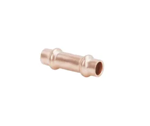 Copper Refrigeration Press Fitting Coupling - with Stop 1/2" (5 Pack)