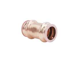 Copper Refrigeration Press Fitting Coupling - with Stop 1-1/8"  (2 Pack)